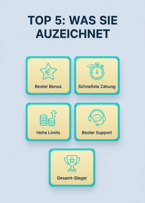 Was die Top 5 Trustly-Casinos auszeichnet: bester Bonus, schnellste Zahlung, hohe Limits und bester Support.