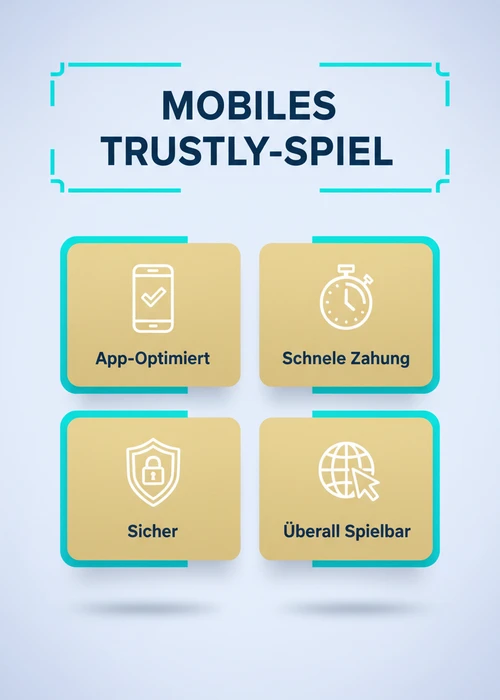 Mobiles Trustly-Spiel im Überblick: app-optimiert, schnelle Zahlung, sicher und überall spielbar.